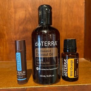 Doterra Wild Orange, original lip balm and fractionated coconut oil